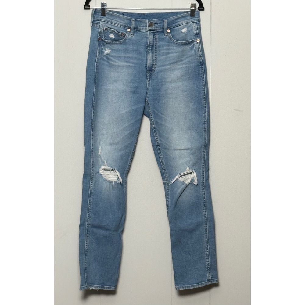 Gap Women's Vintage Slim High Rise Distressed Jeans Light Wash Size 29 8L